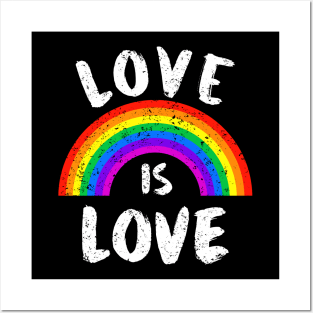 Rainbow Love is Love Posters and Art